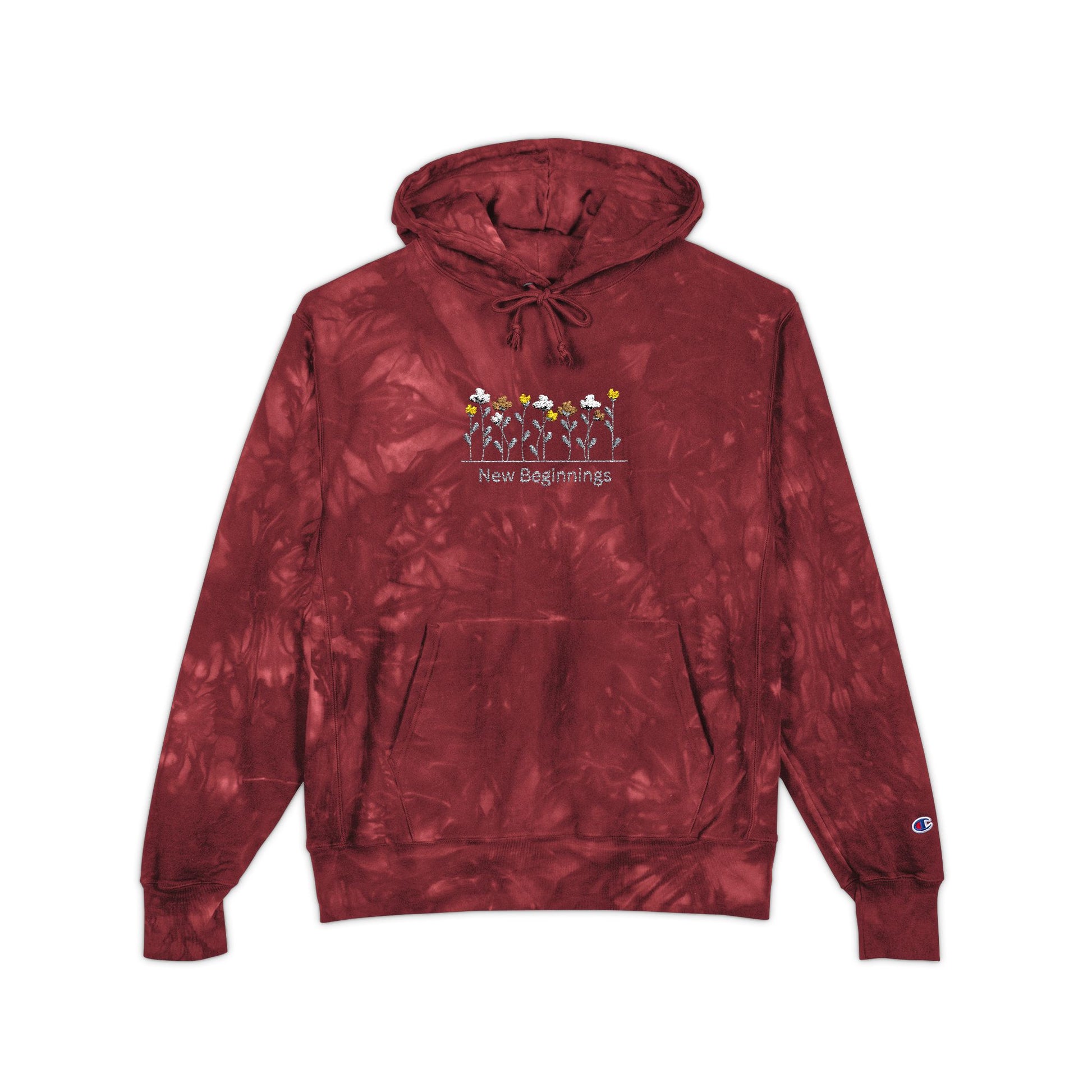 Chic Tie-Dye Unisex Hoodie, Embroidered Fashion Sweatshirt, Cozy Casual Wear, Gift for Him/Her, Perfect for Festivals and Everyday Style