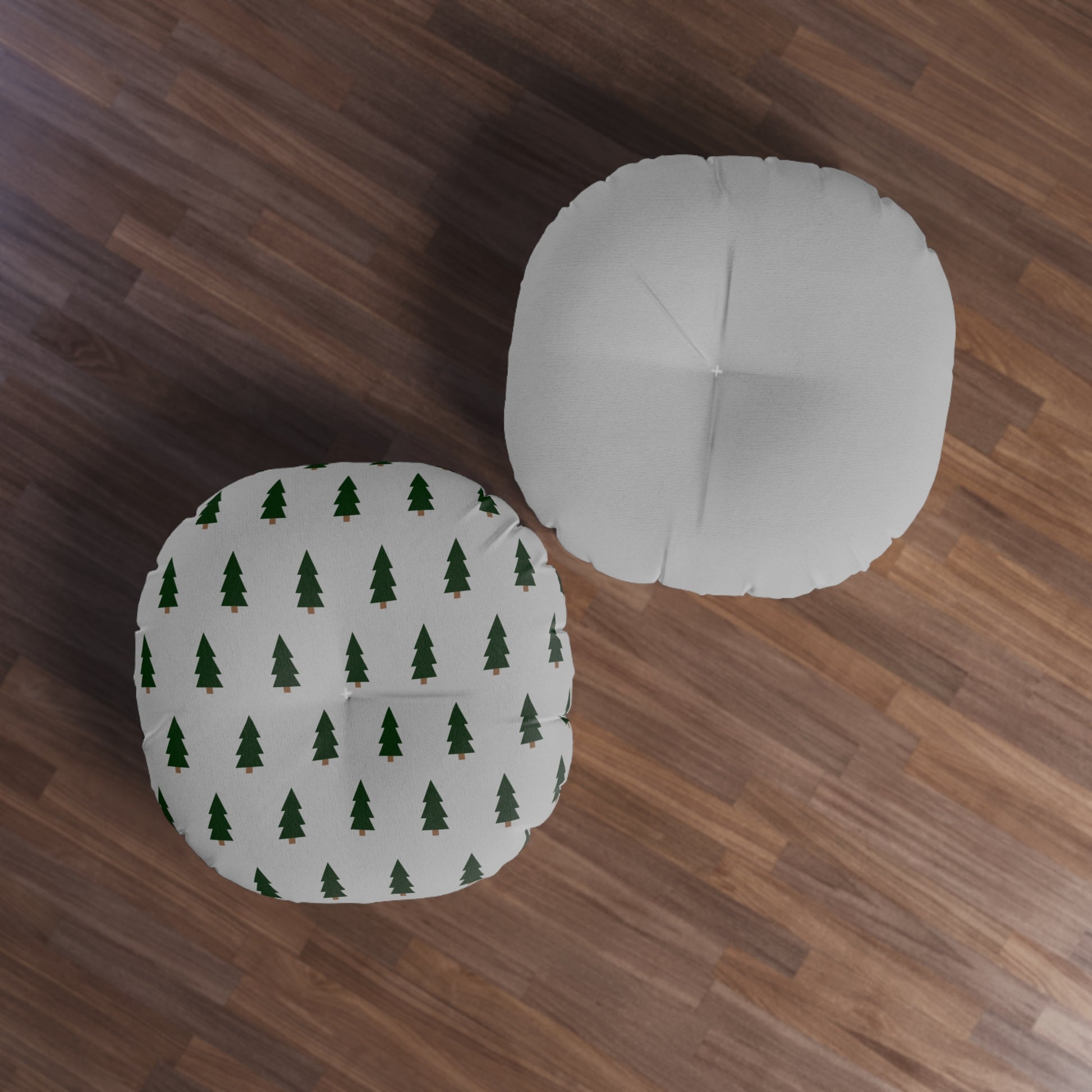 Christmas Tufted Floor Pillow, Round | Holiday Decor, Cozy Seating, Gifts, Home Accents, Festive Cushion