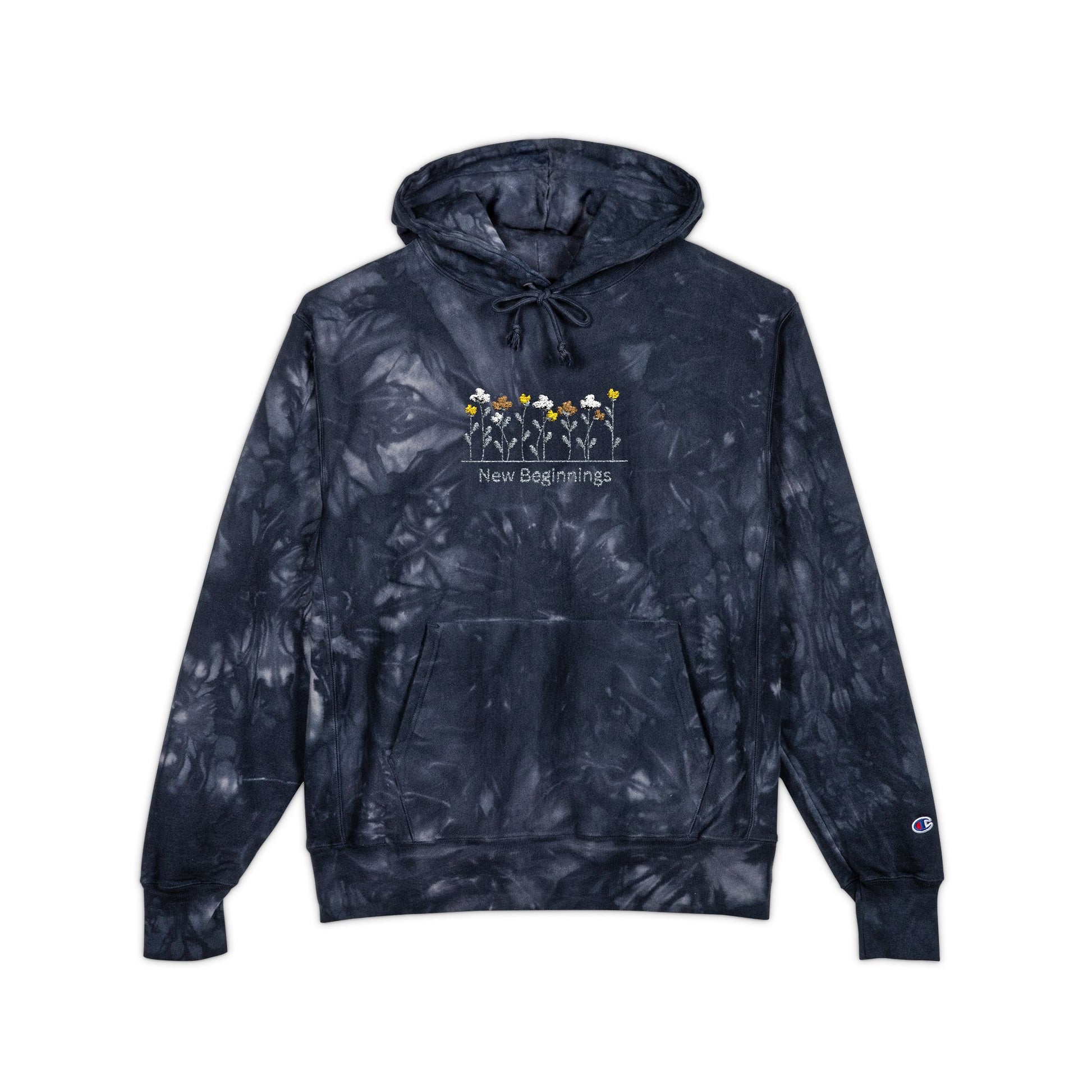 Chic Tie-Dye Unisex Hoodie, Embroidered Fashion Sweatshirt, Cozy Casual Wear, Gift for Him/Her, Perfect for Festivals and Everyday Style