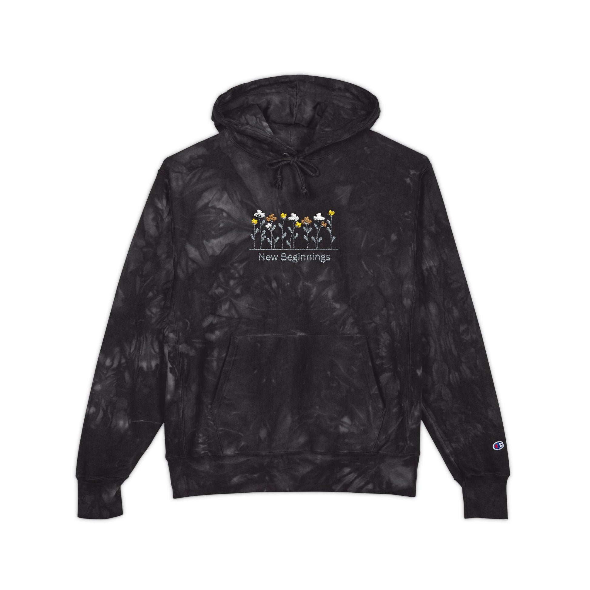 Chic Tie-Dye Unisex Hoodie, Embroidered Fashion Sweatshirt, Cozy Casual Wear, Gift for Him/Her, Perfect for Festivals and Everyday Style