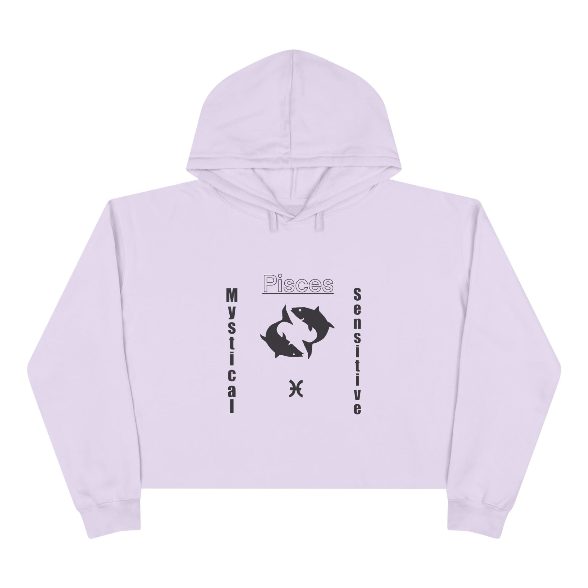 Mystical Pisces Crop Hoodie, Astrology Crop Top, Gift for Her, Zodiac Signs Clothing, Cool Casual Wear, Sensitive Mystical Vibe