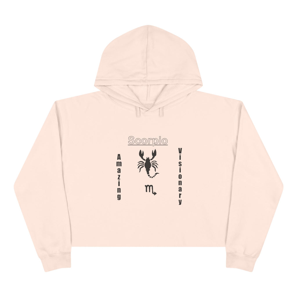Chic Astrological Crop Hoodie, Trendy Zodiac Sweatshirt, Scorpio Style Top, Astrology Gift for Her, Unique Fashion Statement