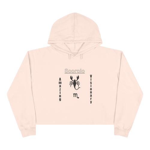 Chic Astrological Crop Hoodie, Trendy Zodiac Sweatshirt, Scorpio Style Top, Astrology Gift for Her, Unique Fashion Statement