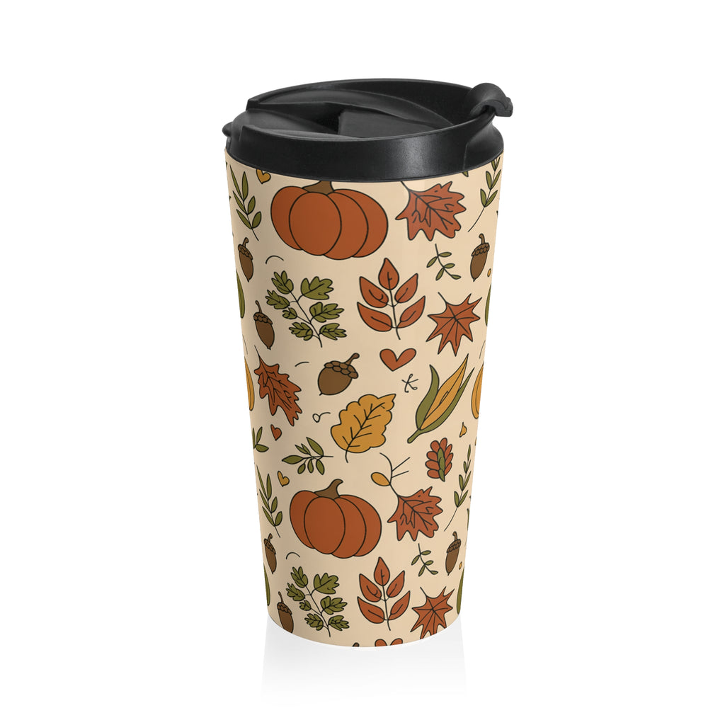 Autumn Harvest Stainless Steel Travel Mug