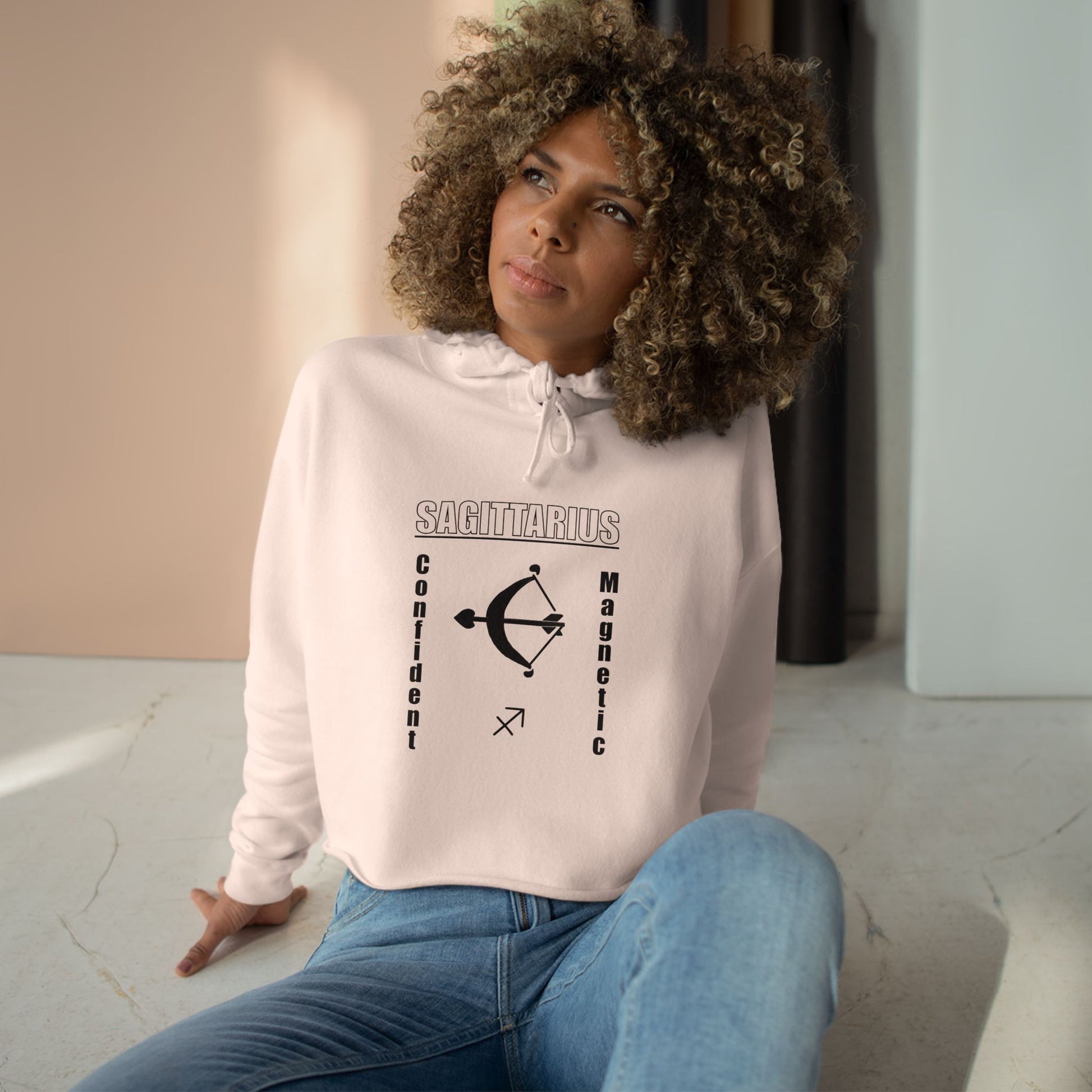Sagittarius Crop Hoodie - Confident & Magnetic, Astrology Gift, Zodiac Apparel, Trendy Fashion, Casual Wear, Birthday Present