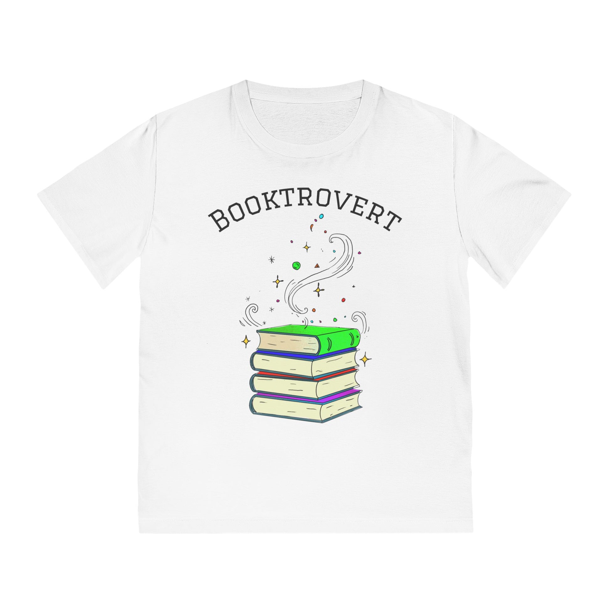 Booktrovert T-Shirt — Magical Stack of Books Tee for Book Lovers
