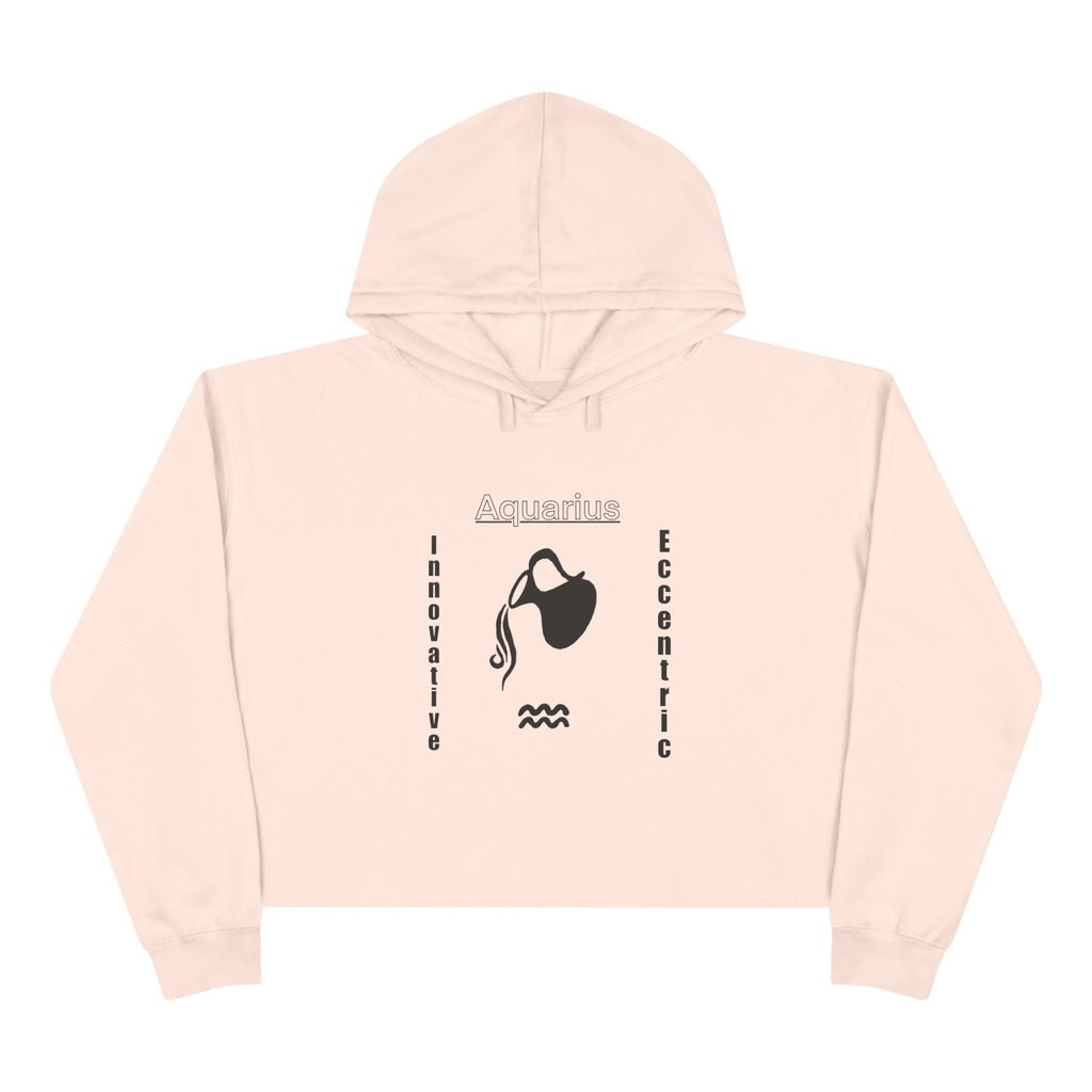 Aquarius Crop Hoodie, Astrological Fashion, Eccentric Style, Zodiac Gift, Trendy Apparel, Unique Astrology Clothing