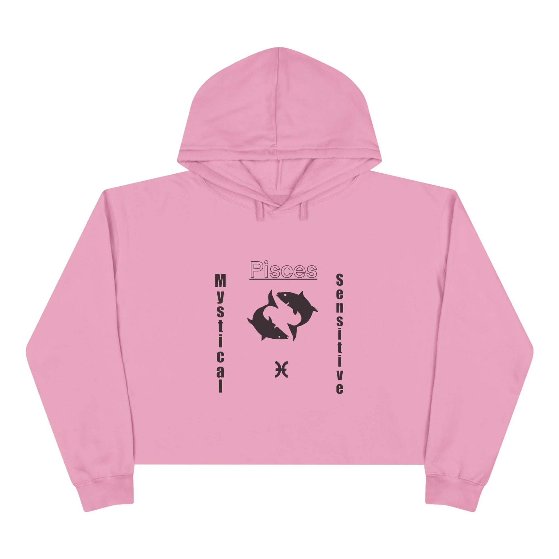 Mystical Pisces Crop Hoodie, Astrology Crop Top, Gift for Her, Zodiac Signs Clothing, Cool Casual Wear, Sensitive Mystical Vibe