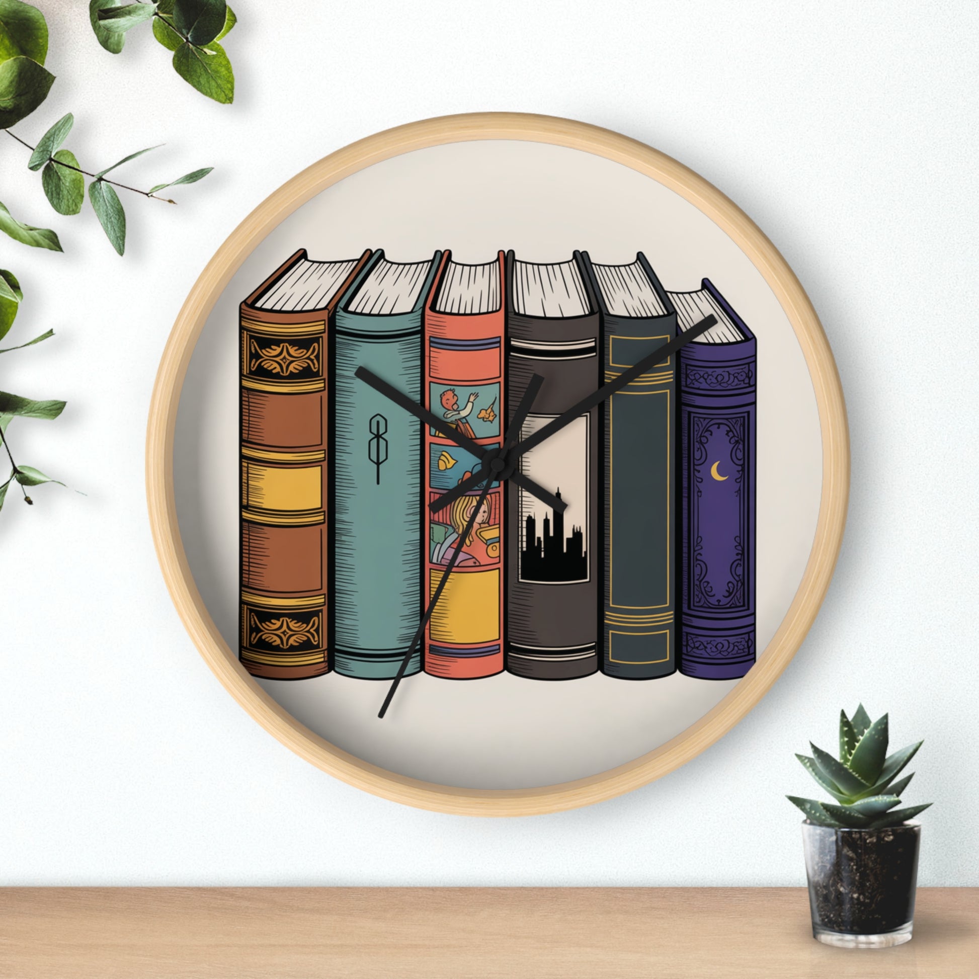 Book Lover's Wall Clock - Literary Decor for Cozy Homes