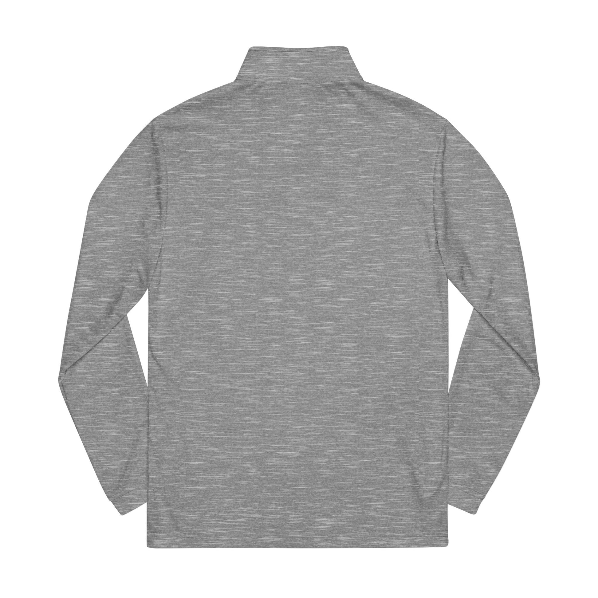 "Don't Sweat It" Adidas Quarter-Zip Pullover — White Performance Golf Top
