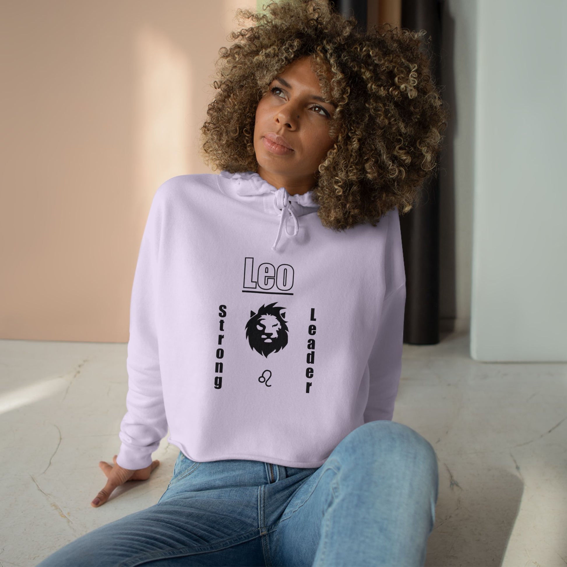 Leo Zodiac Crop Hoodie - Strong Leader Gift, Astrology Apparel, Astrology Gifts, Zodiac Sign Hoodie, Horoscope Fashion