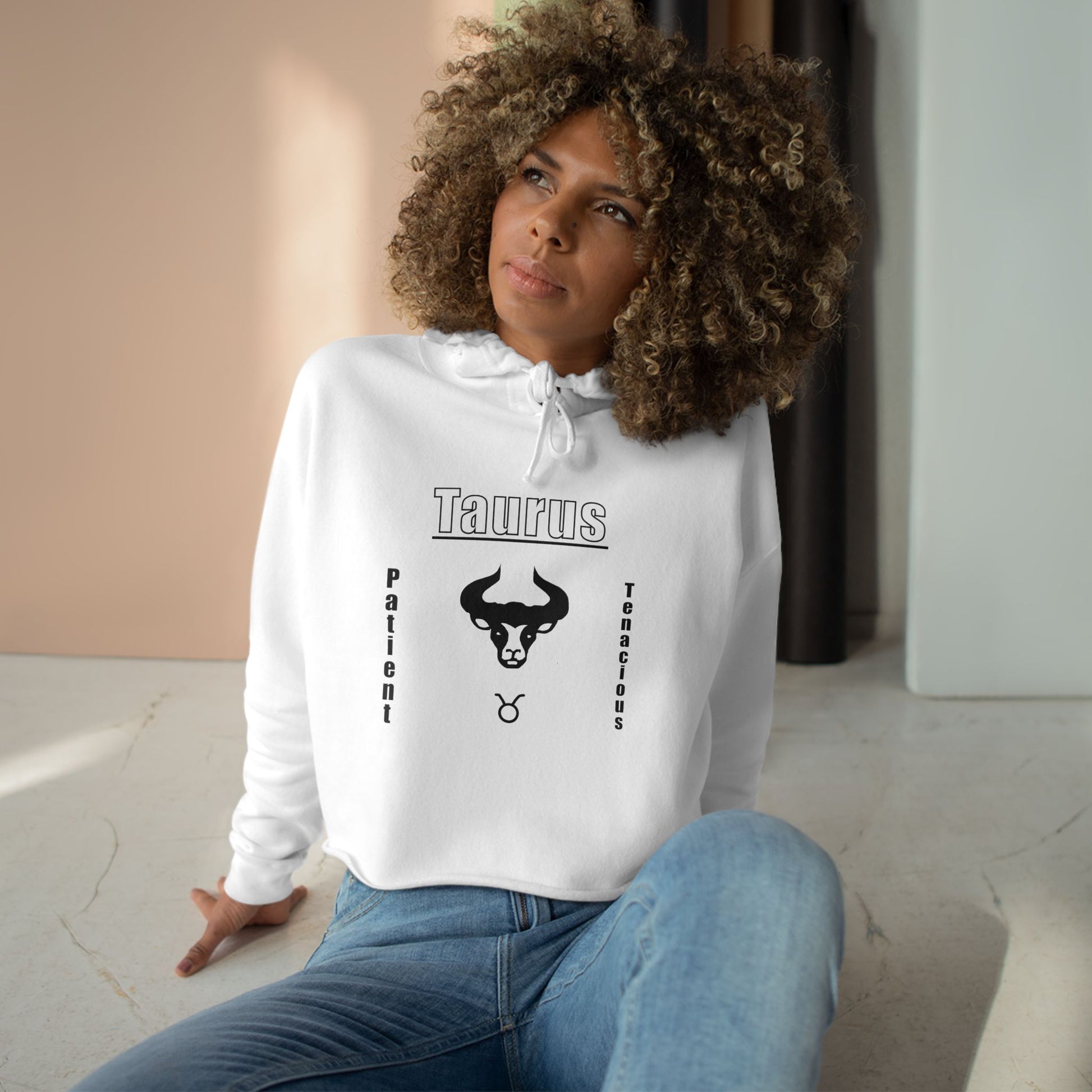 Taurus Zodiac Crop Hoodie, Astrology Sweater, Gift for Taurus, Trendy Crop Top, Birthday Present, Zodiac Apparel