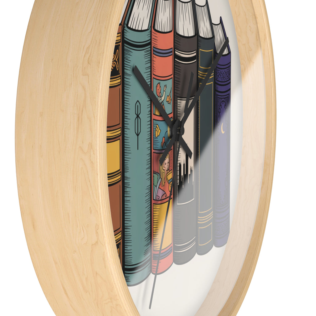 Book Lover's Wall Clock - Literary Decor for Cozy Homes