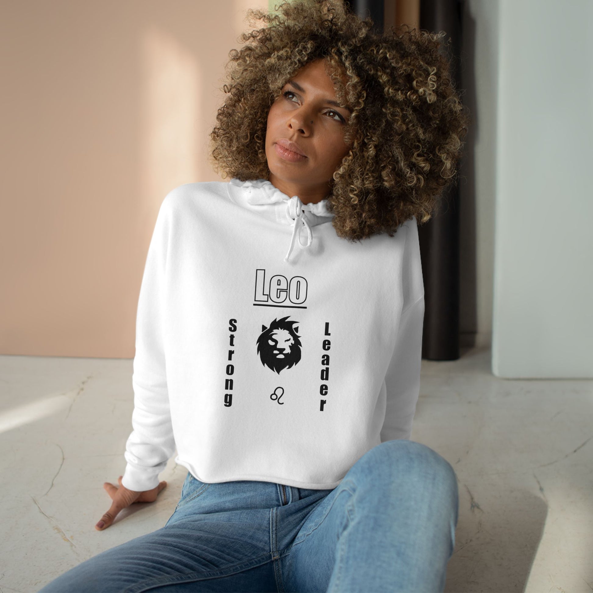 Leo Zodiac Crop Hoodie - Strong Leader Gift, Astrology Apparel, Astrology Gifts, Zodiac Sign Hoodie, Horoscope Fashion