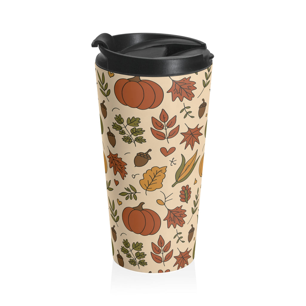 Autumn Harvest Stainless Steel Travel Mug