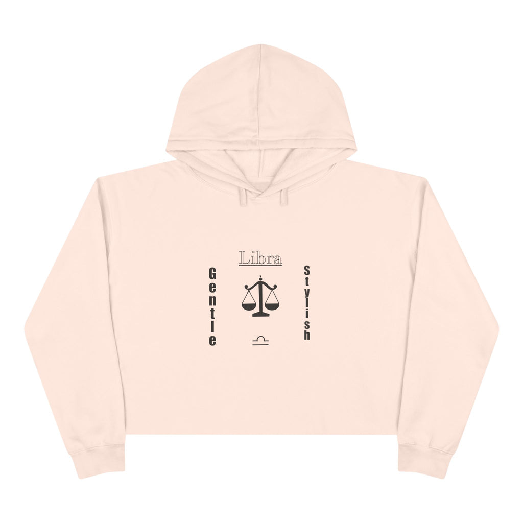 Chic Libra Crop Hoodie | Stylish Astrology Apparel, Zodiac Gift for Her, Trendy Lounge Wear, Astrology Lover Gift