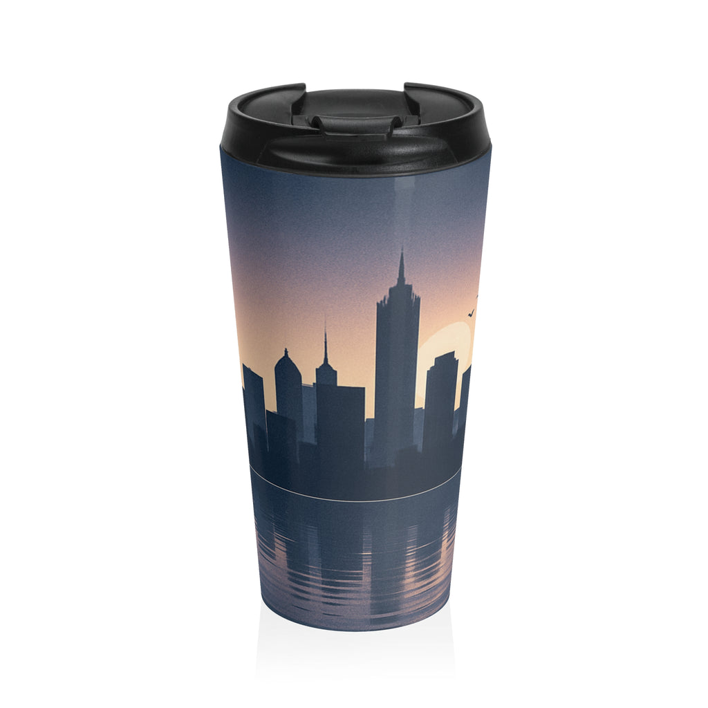 Sunrise Skyline Stainless Steel Travel Mug