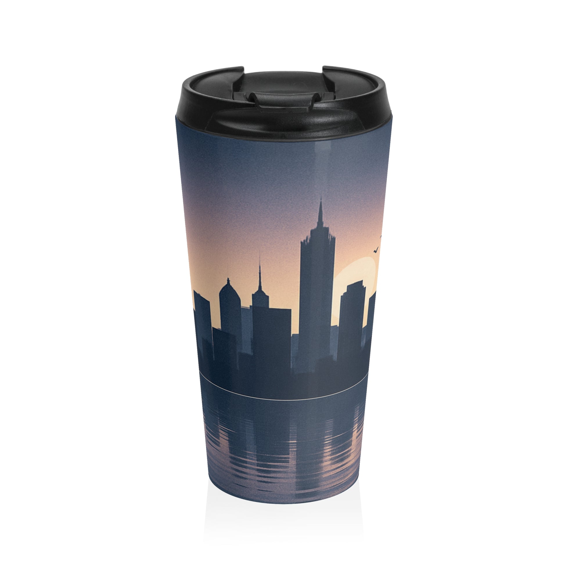 Sunrise Skyline Stainless Steel Travel Mug