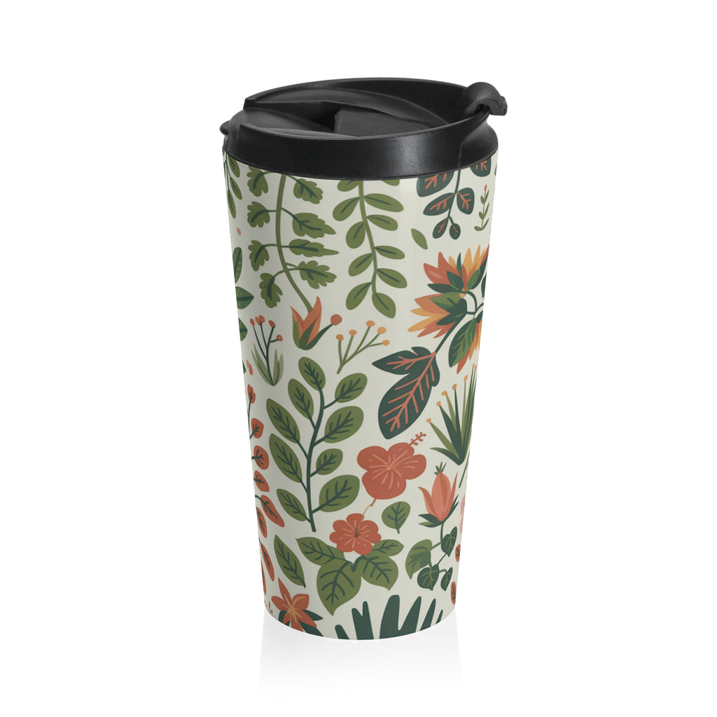 Floral Stainless Steel Travel Mug - Perfect for Nature Lovers