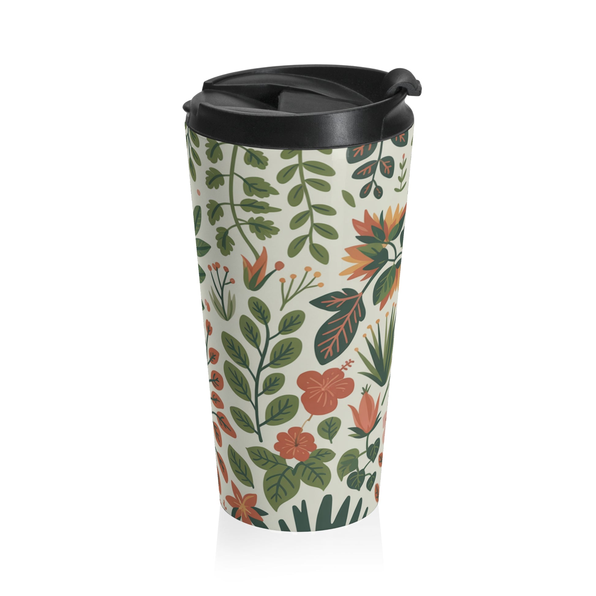 Floral Stainless Steel Travel Mug - Perfect for Nature Lovers