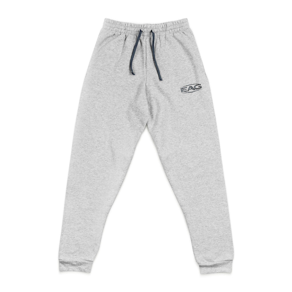 Embroidered Grey Joggers – Minimal Script Logo Sweatpants