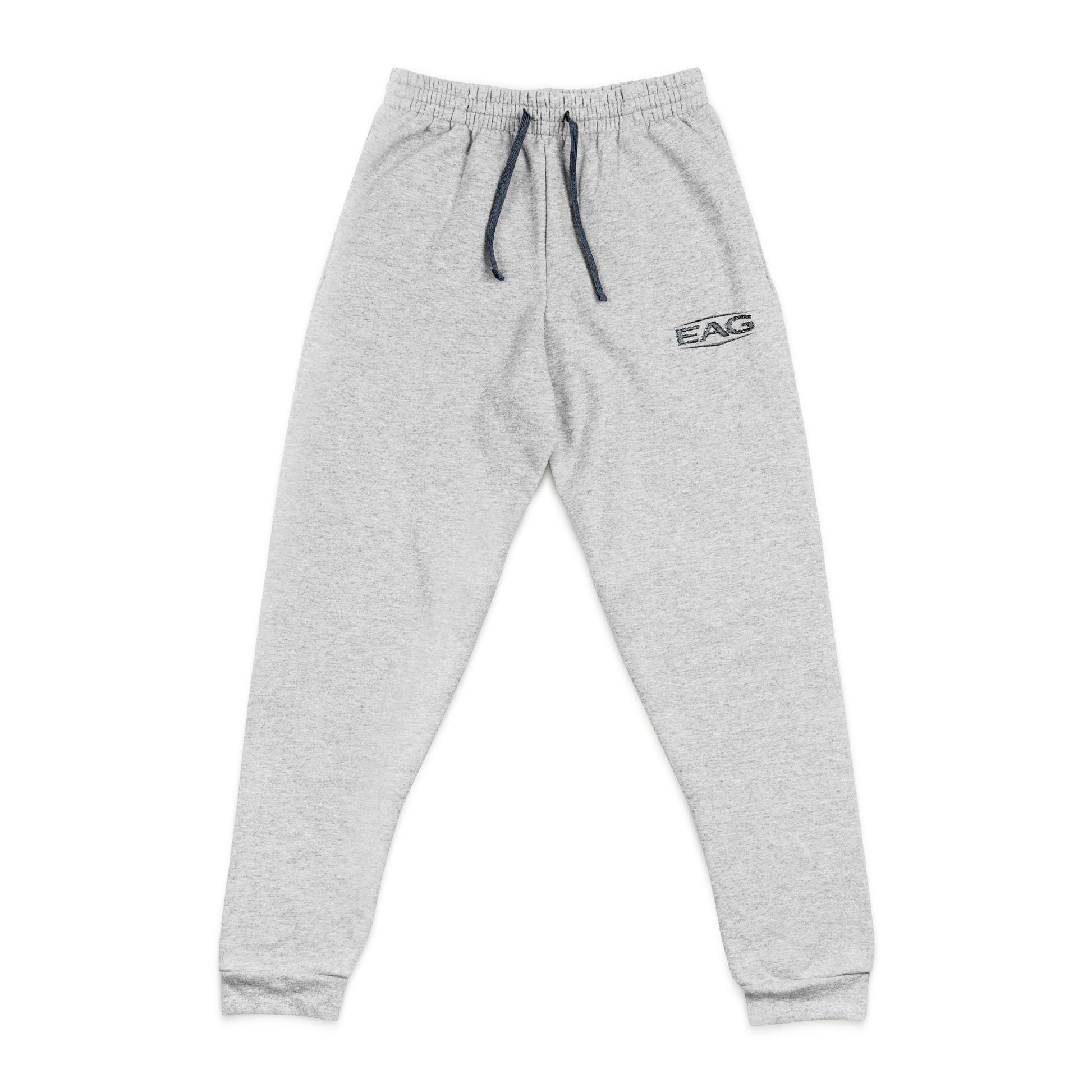 Embroidered Grey Joggers – Minimal Script Logo Sweatpants