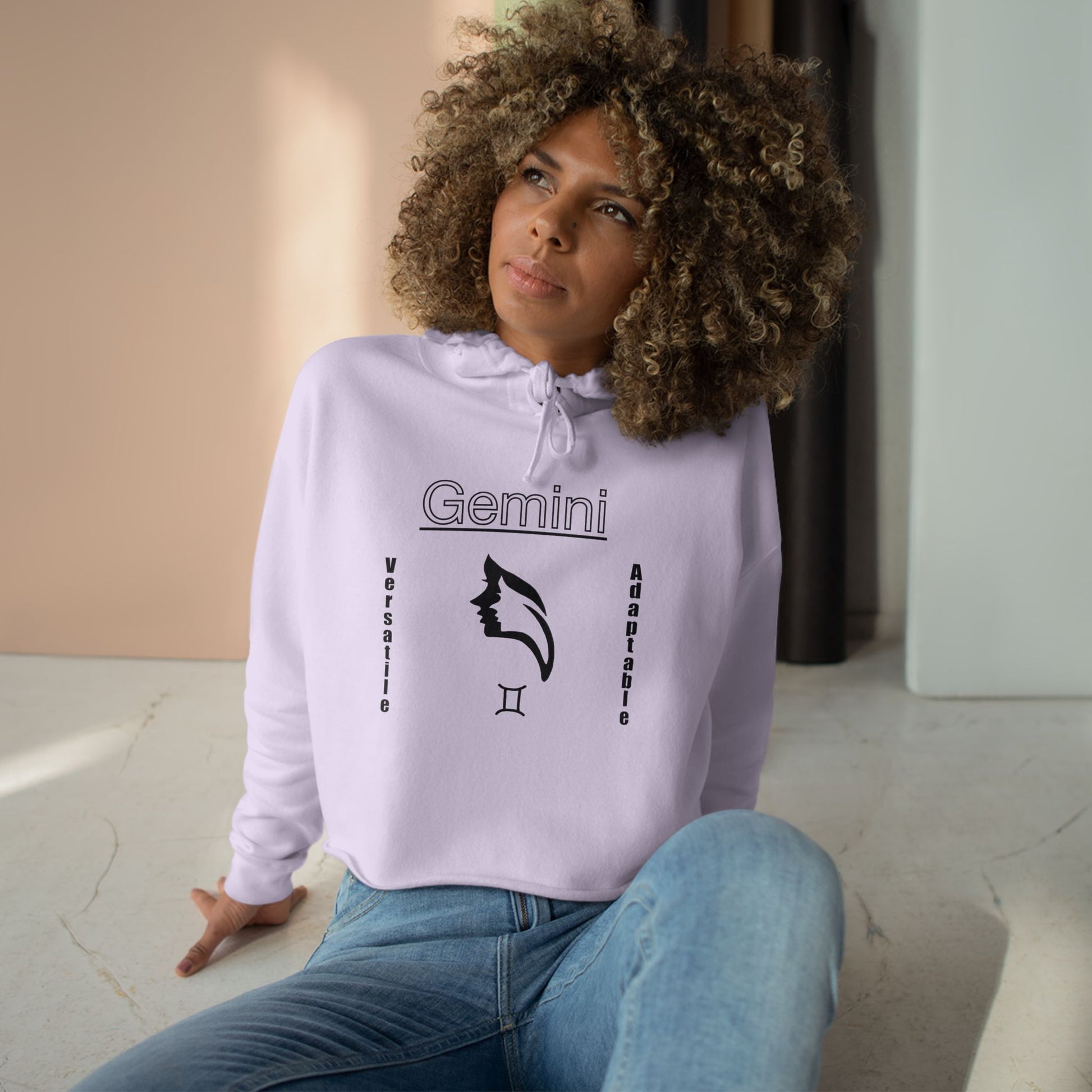 Gemini Crop Hoodie, Zodiac Apparel, Astrology Fashion, Unique Gift for Her, Cute and Comfy Sweatshirt