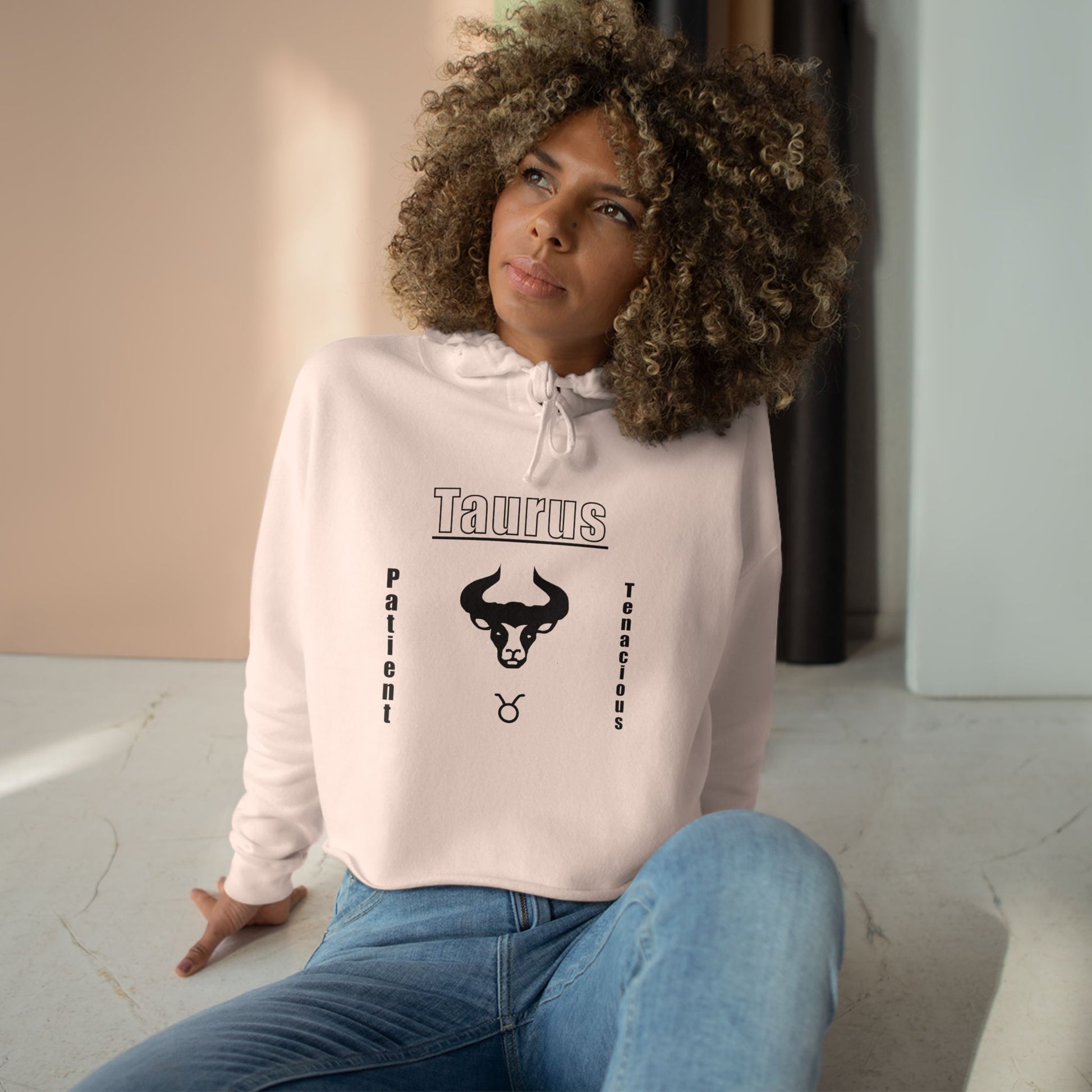 Taurus Zodiac Crop Hoodie, Astrology Sweater, Gift for Taurus, Trendy Crop Top, Birthday Present, Zodiac Apparel
