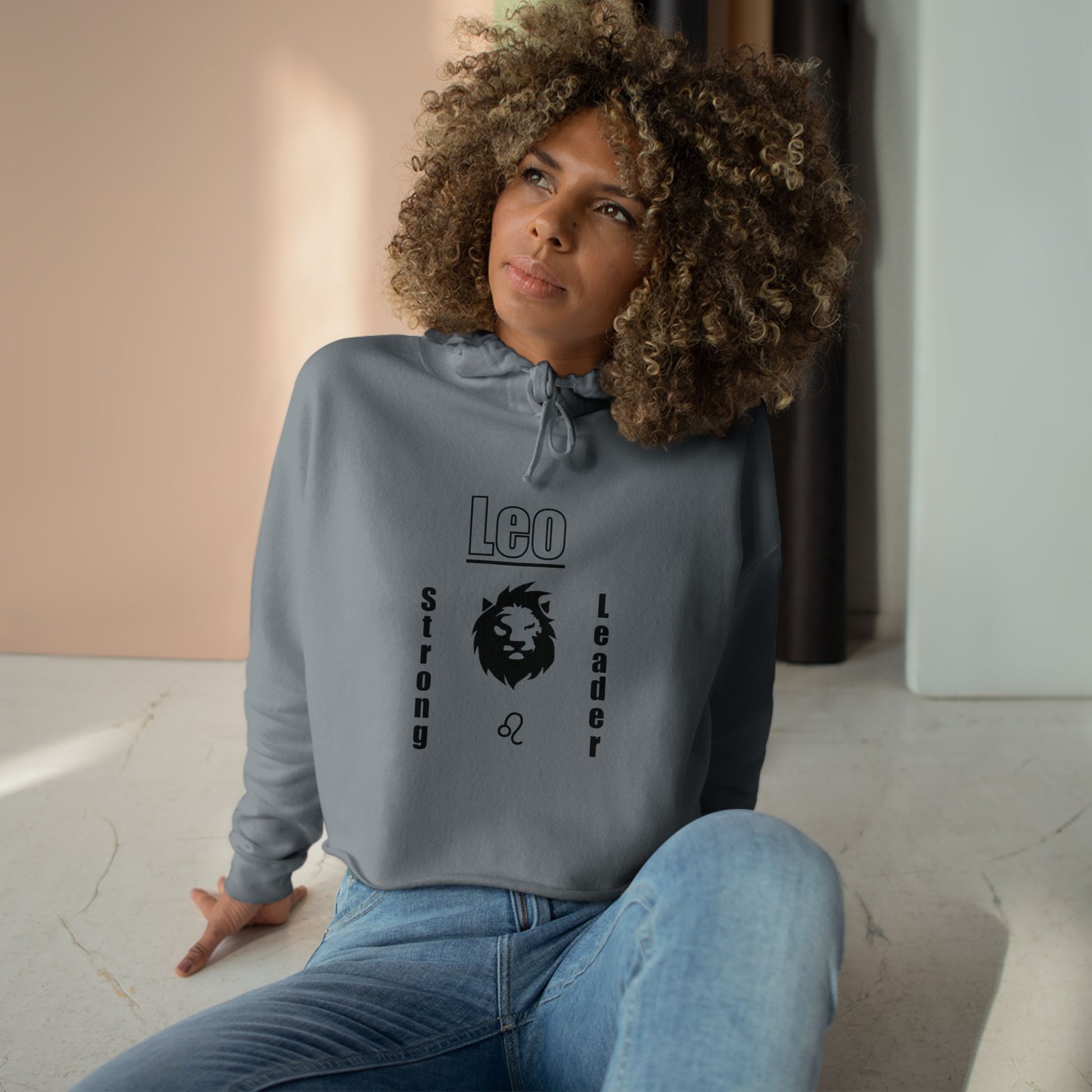 Leo Zodiac Crop Hoodie - Strong Leader Gift, Astrology Apparel, Astrology Gifts, Zodiac Sign Hoodie, Horoscope Fashion