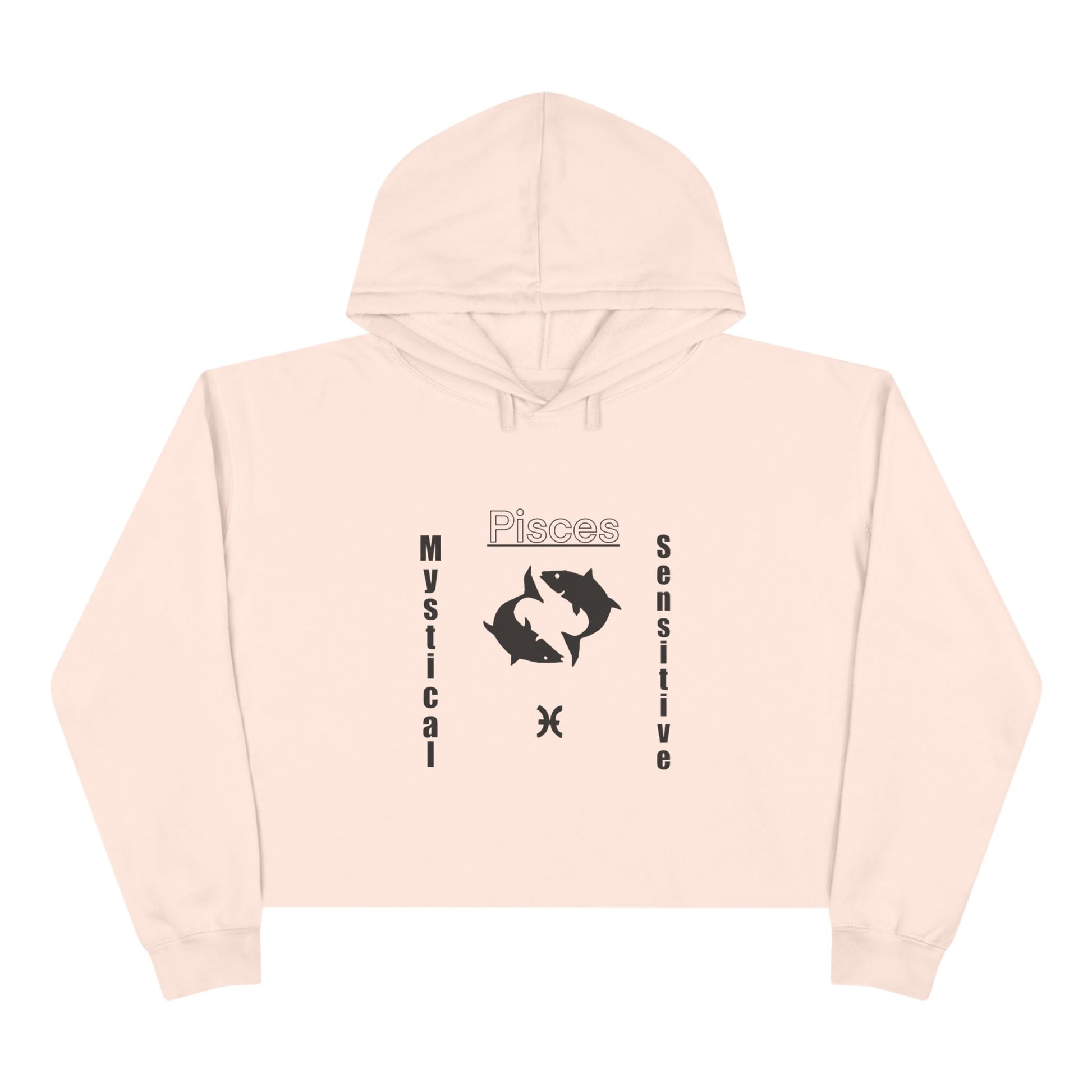 Mystical Pisces Crop Hoodie, Astrology Crop Top, Gift for Her, Zodiac Signs Clothing, Cool Casual Wear, Sensitive Mystical Vibe