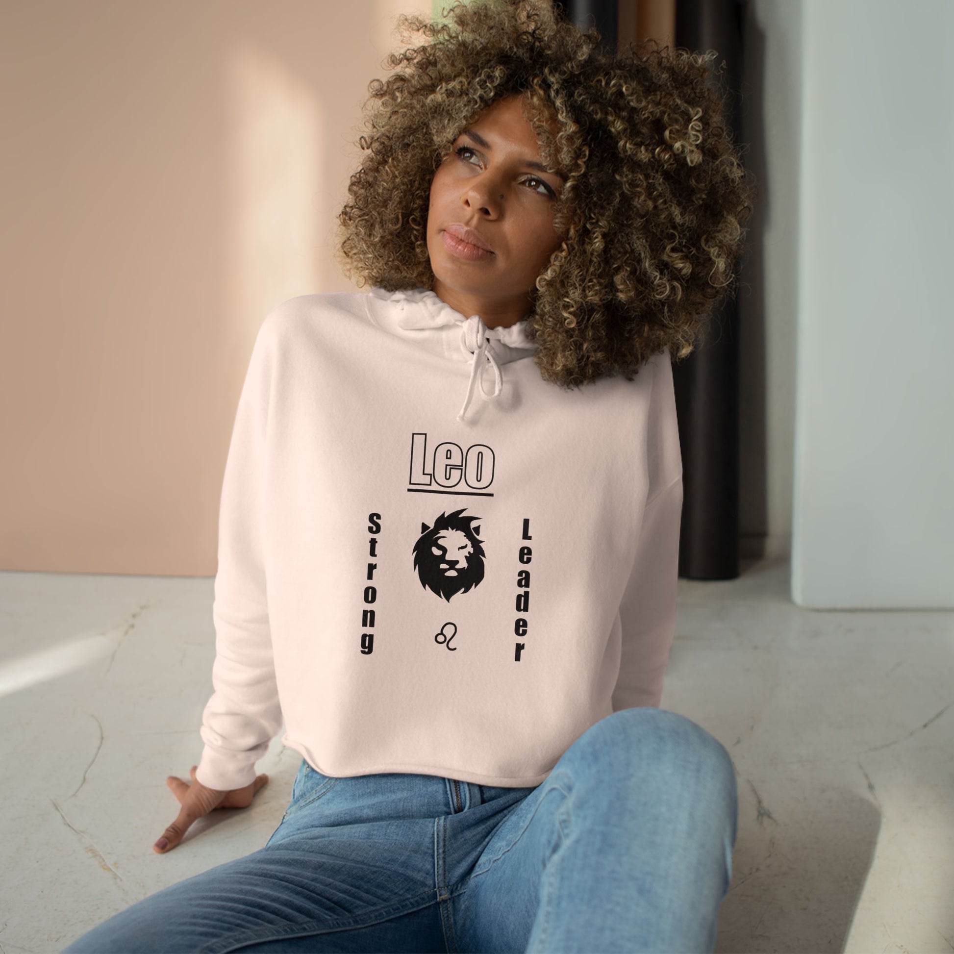 Leo Zodiac Crop Hoodie - Strong Leader Gift, Astrology Apparel, Astrology Gifts, Zodiac Sign Hoodie, Horoscope Fashion