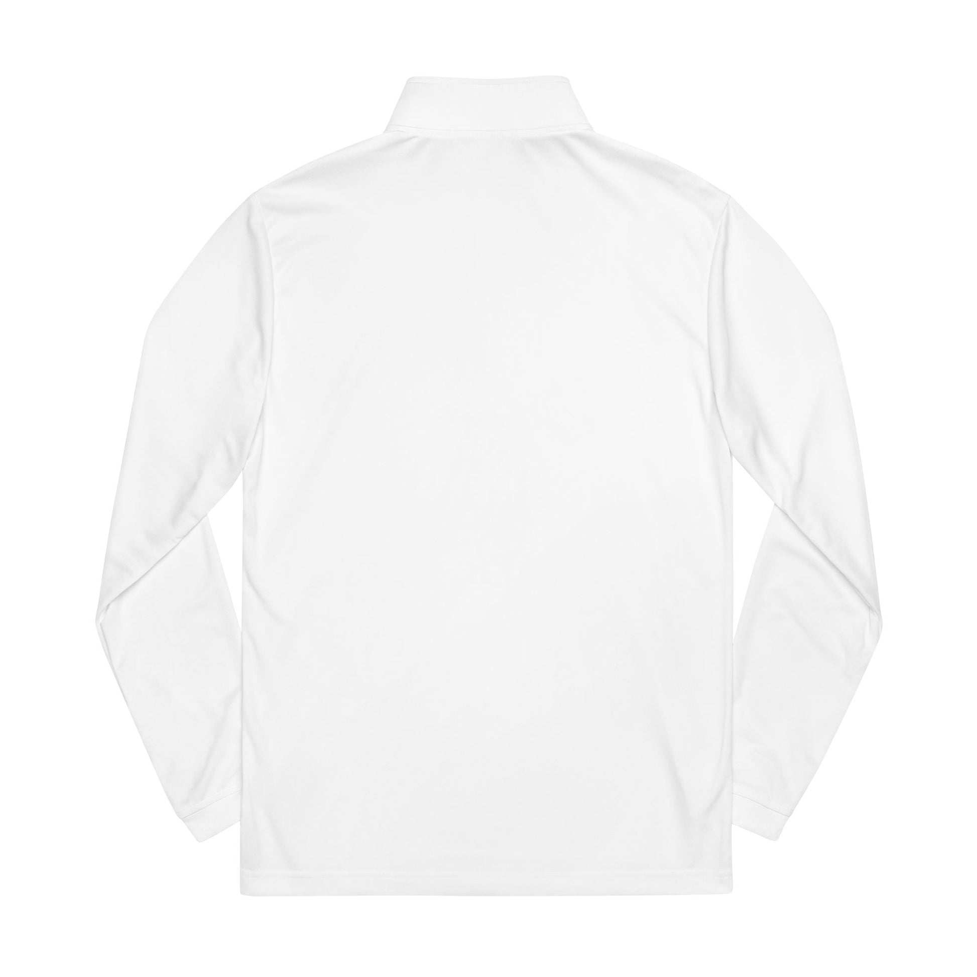 "Don't Sweat It" Adidas Quarter-Zip Pullover — White Performance Golf Top