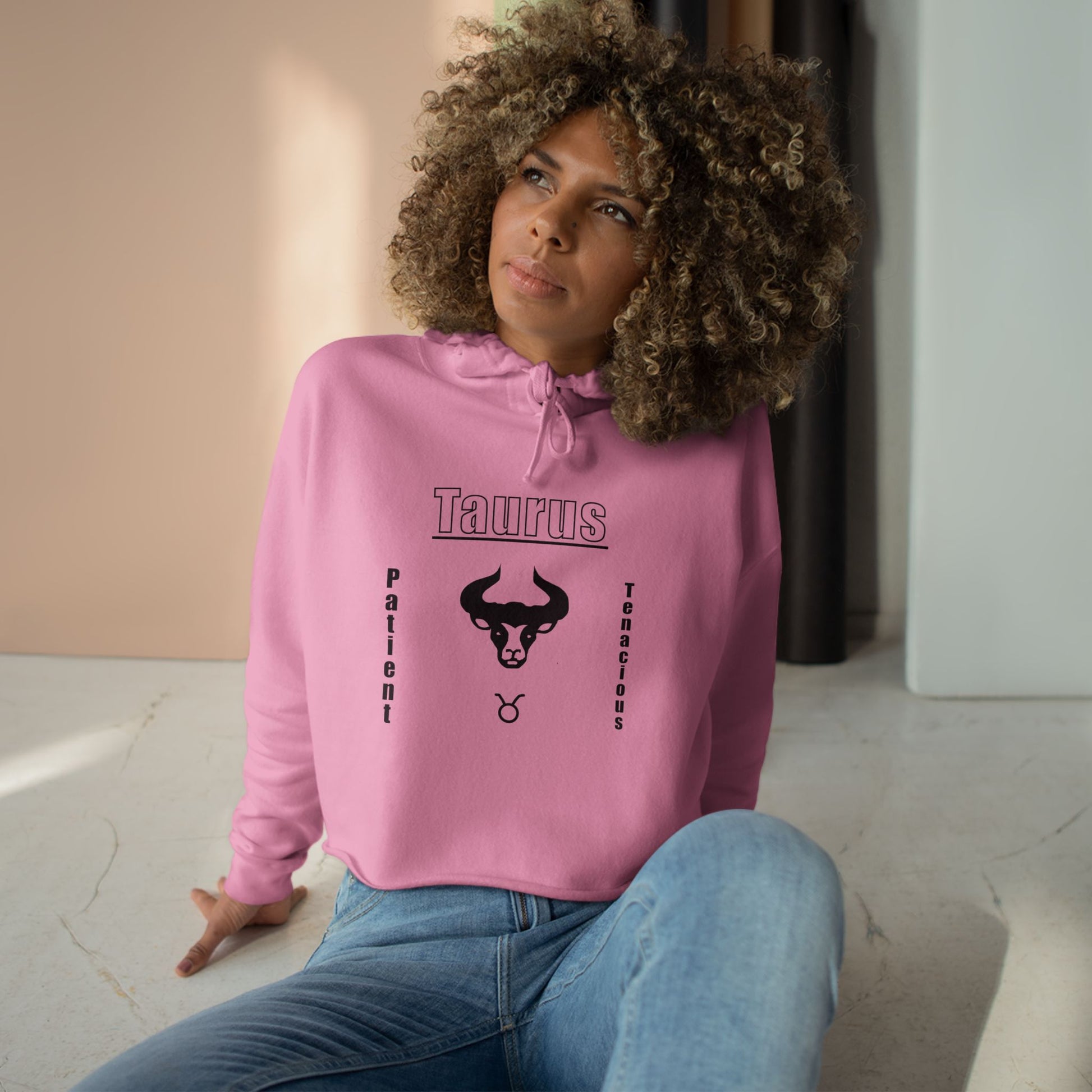 Taurus Zodiac Crop Hoodie, Astrology Sweater, Gift for Taurus, Trendy Crop Top, Birthday Present, Zodiac Apparel
