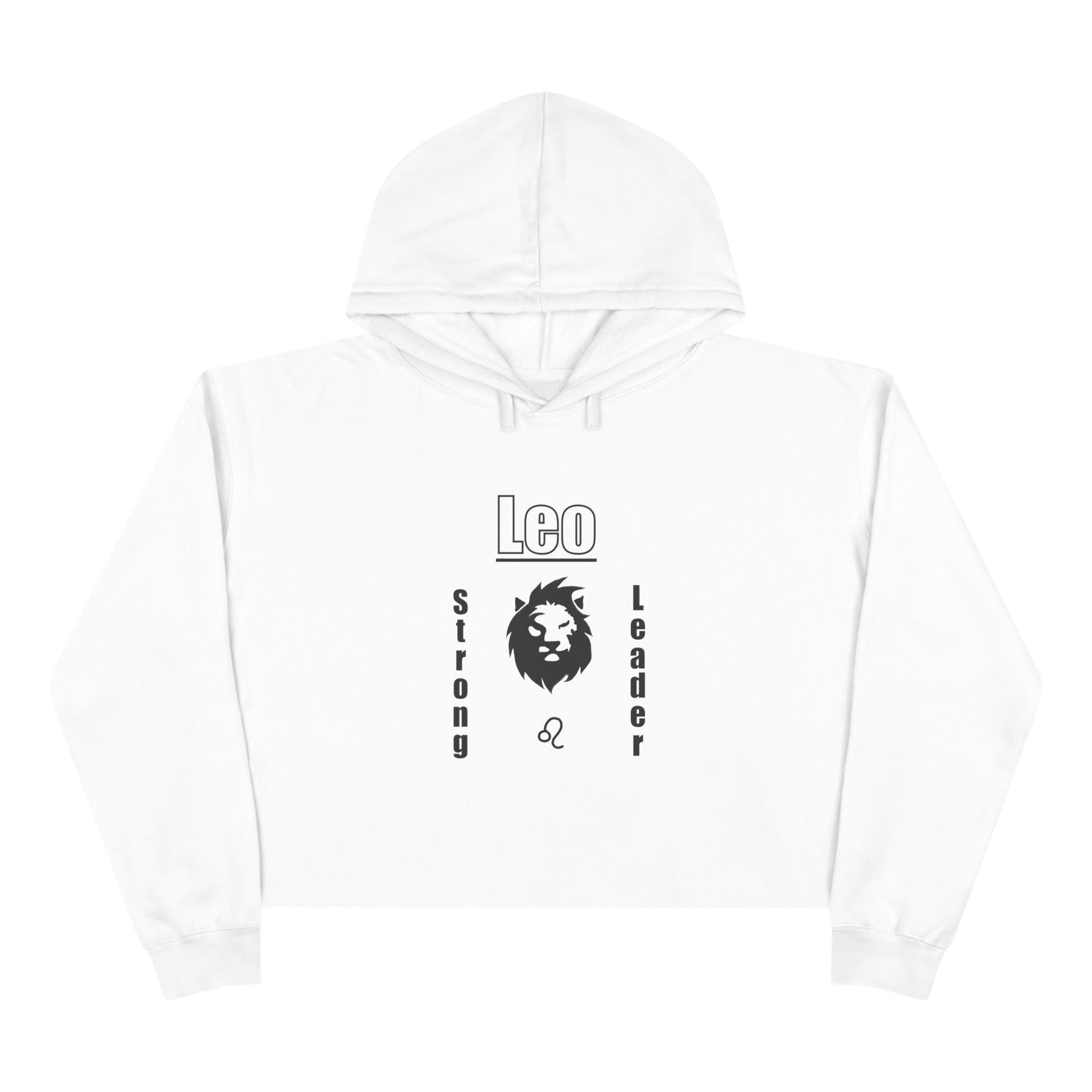 Leo Zodiac Crop Hoodie - Strong Leader Gift, Astrology Apparel, Astrology Gifts, Zodiac Sign Hoodie, Horoscope Fashion
