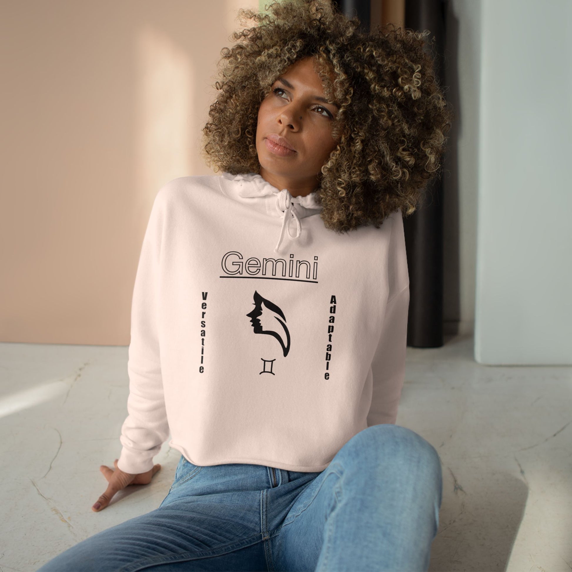 Gemini Crop Hoodie, Zodiac Apparel, Astrology Fashion, Unique Gift for Her, Cute and Comfy Sweatshirt