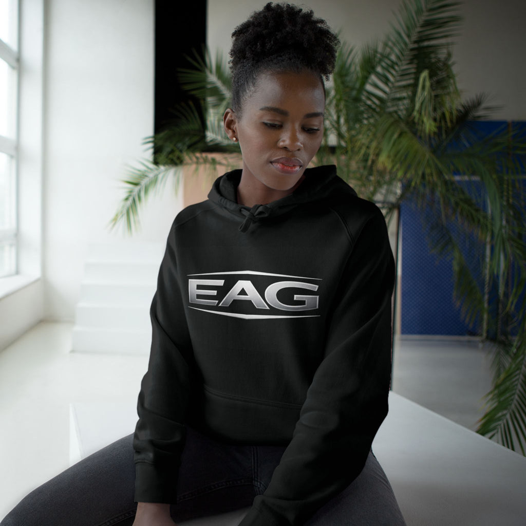EAG Logo Hoodie — Sleek Metallic Emblem Pullover
