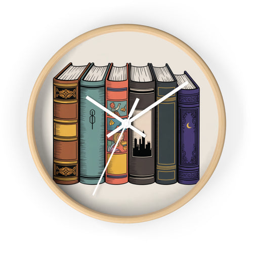 Book Lover's Wall Clock - Literary Decor for Cozy Homes