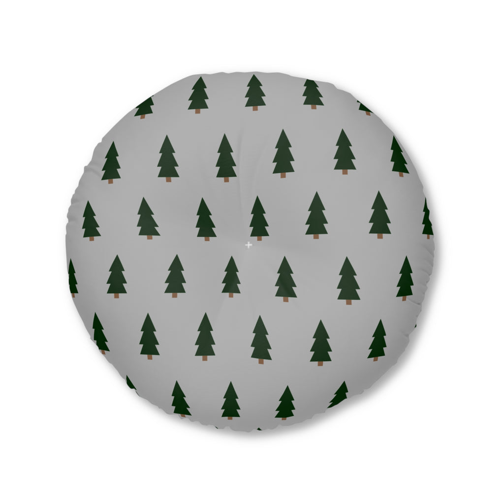 Christmas Tufted Floor Pillow, Round | Holiday Decor, Cozy Seating, Gifts, Home Accents, Festive Cushion