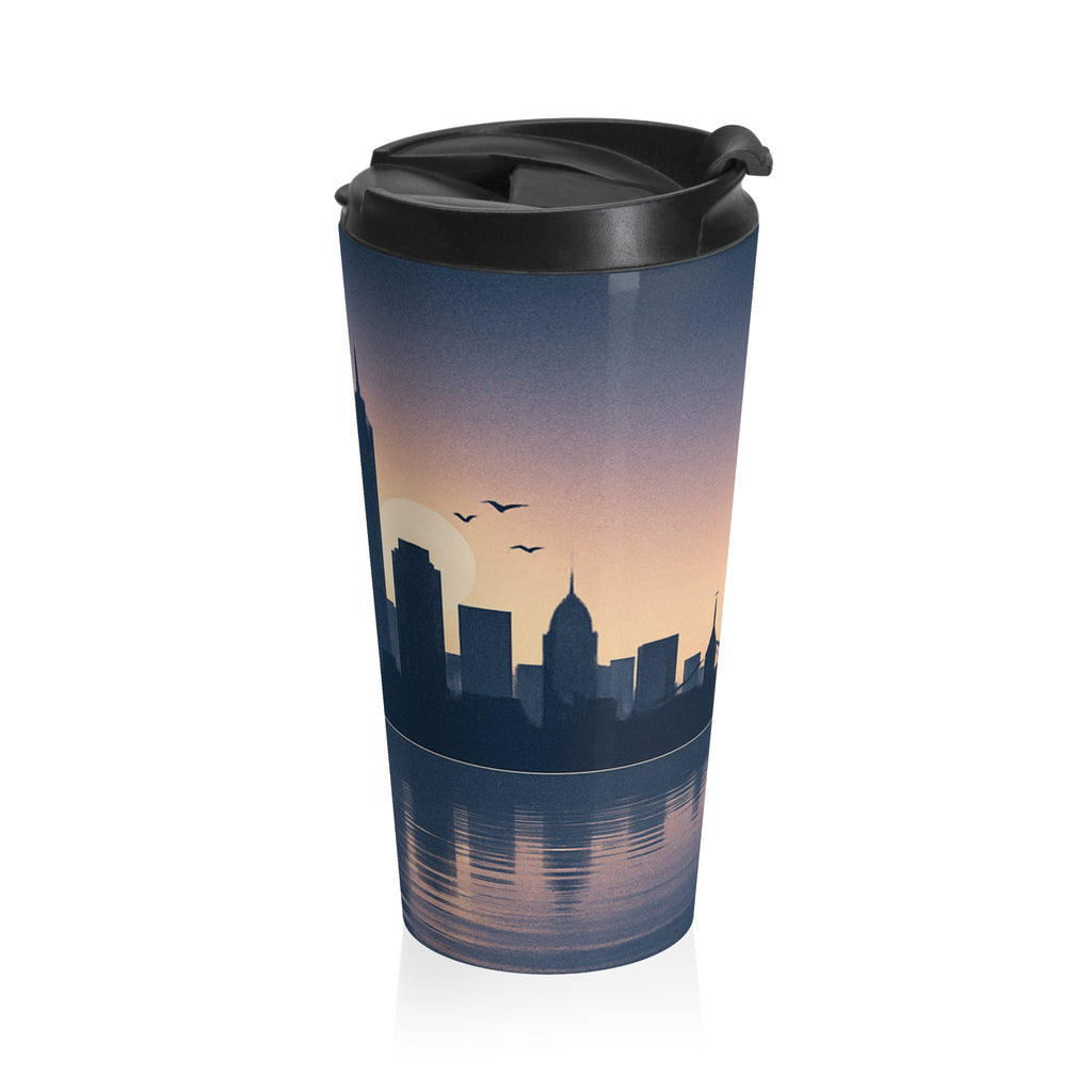 Sunrise Skyline Stainless Steel Travel Mug