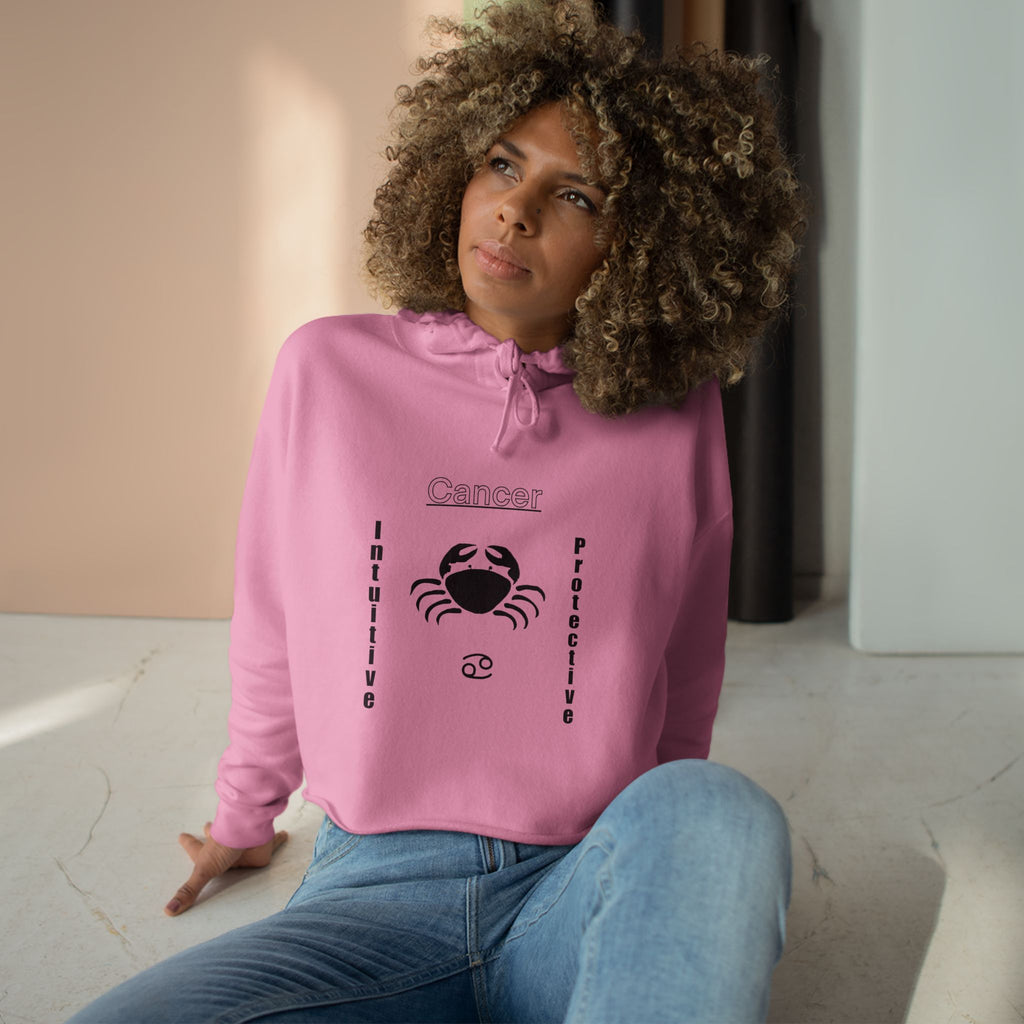 Cancer Zodiac Crop Hoodie | Intuitive & Protective Astrology Apparel, Gift for Astrology Lovers, Zodiac Sign Clothing, Birthday Present