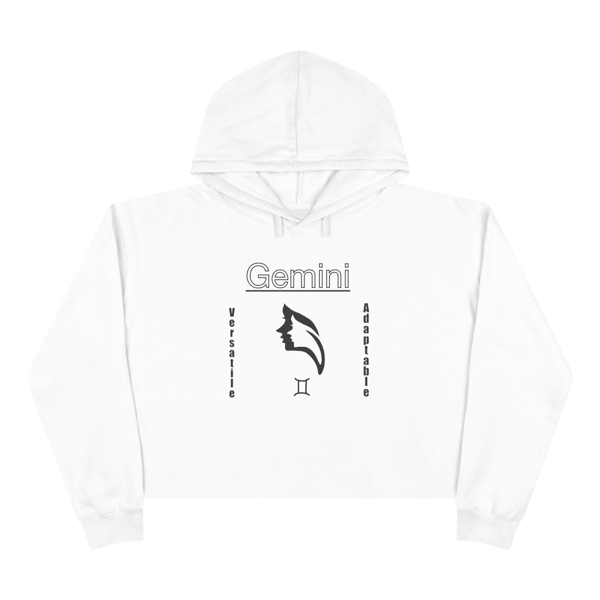Gemini Crop Hoodie, Zodiac Apparel, Astrology Fashion, Unique Gift for Her, Cute and Comfy Sweatshirt