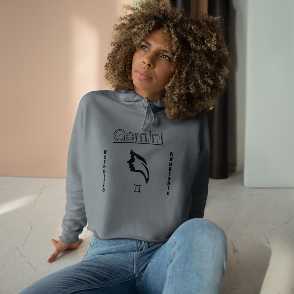 Gemini Crop Hoodie, Zodiac Apparel, Astrology Fashion, Unique Gift for Her, Cute and Comfy Sweatshirt