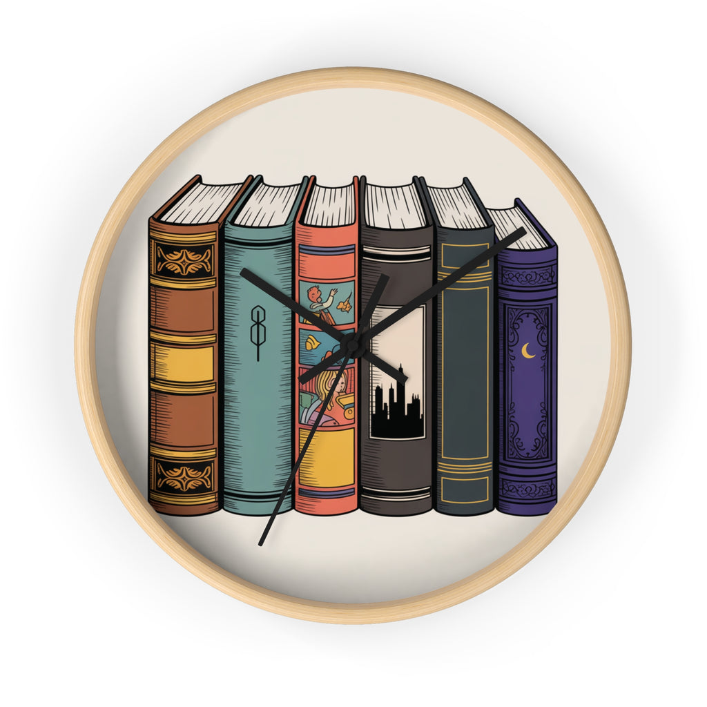 Book Lover's Wall Clock - Literary Decor for Cozy Homes